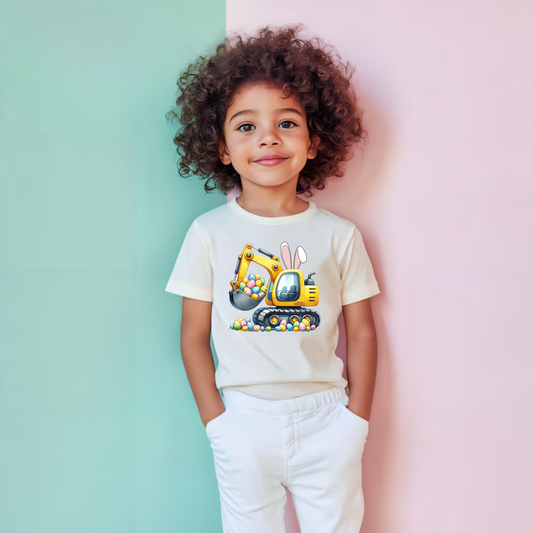 Easter Excavator Shirt for Boys