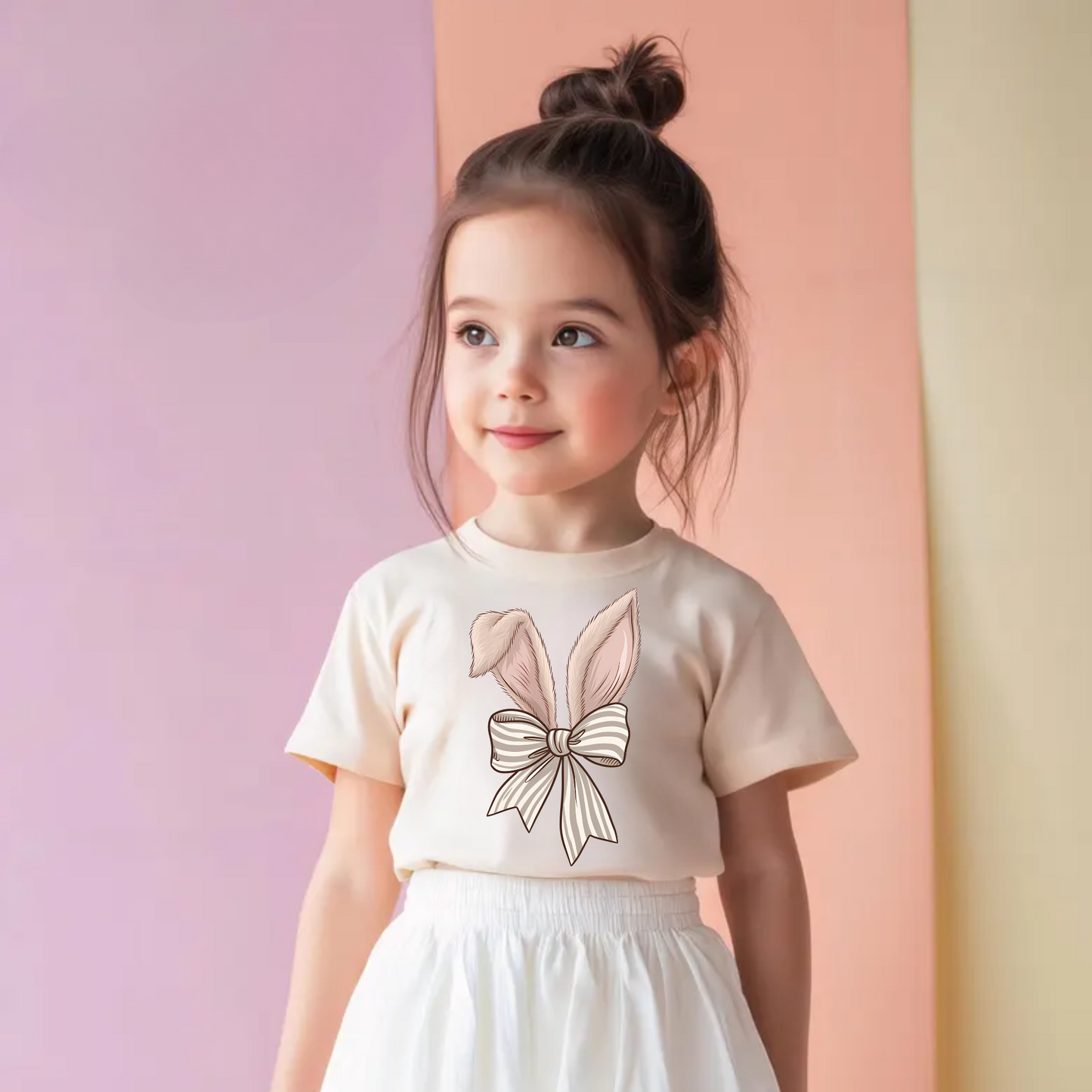 Easter Bunny Bow Shirt for Kids