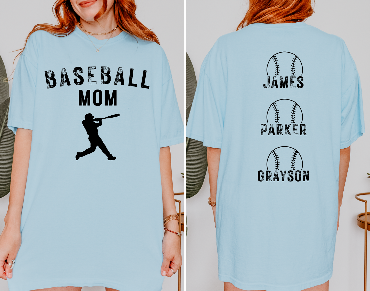 CUSTOM Baseball Shirt  With Kids Names On the Back