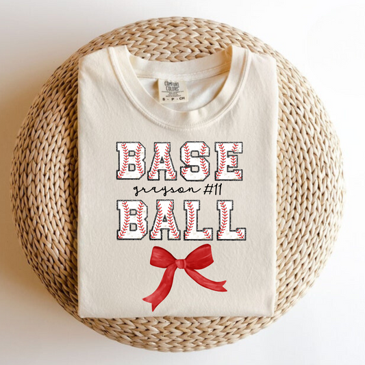 CUSTOM Baseball Shirt with Player Name and Number