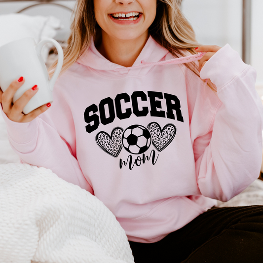 Cozy soccer mom hoodie sweatshirt - Stay warm and comfortable while supporting your soccer player at the games. Perfect for stylishly cheering on your athlete as a soccer mama.