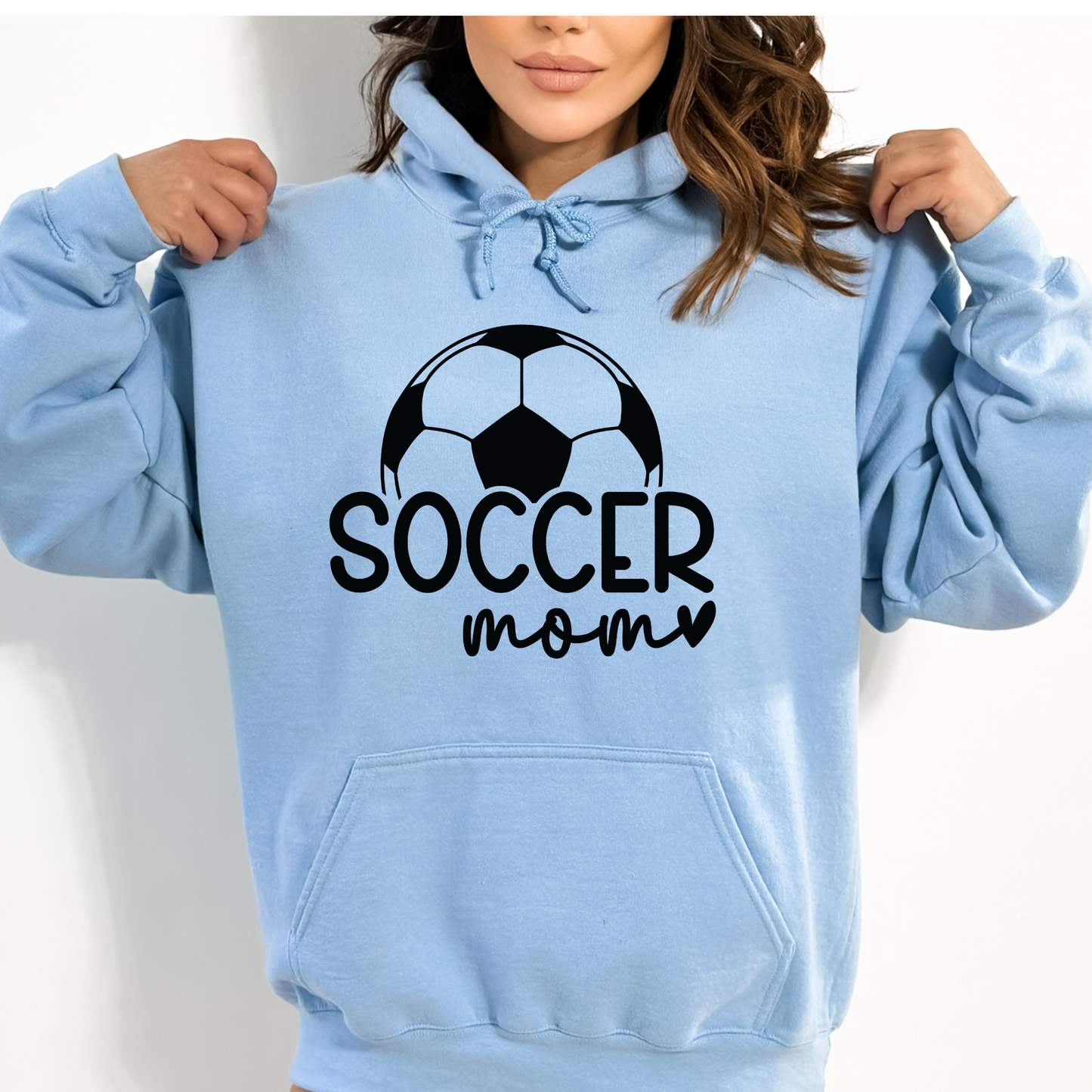 Cozy soccer mom hoodie sweatshirt - Stay warm and comfortable while supporting your soccer player at the games. Perfect for stylishly cheering on your athlete as a soccer mama.