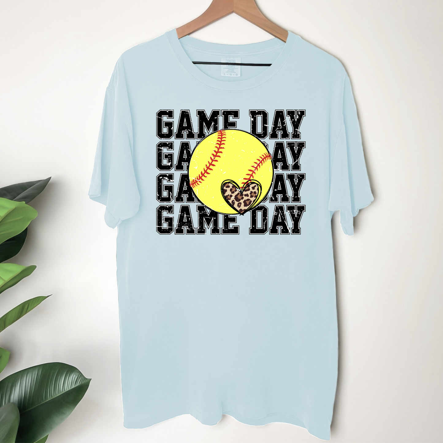 Leopard Print Softball Game Day Shirt