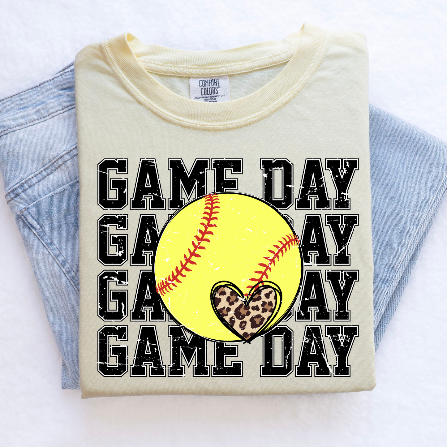 Leopard Print Softball Game Day Shirt