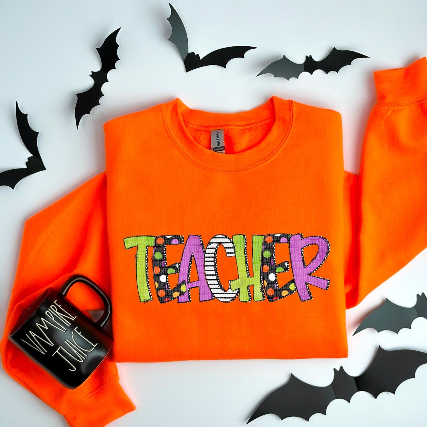 Teacher Halloween Crewneck Sweatshirt