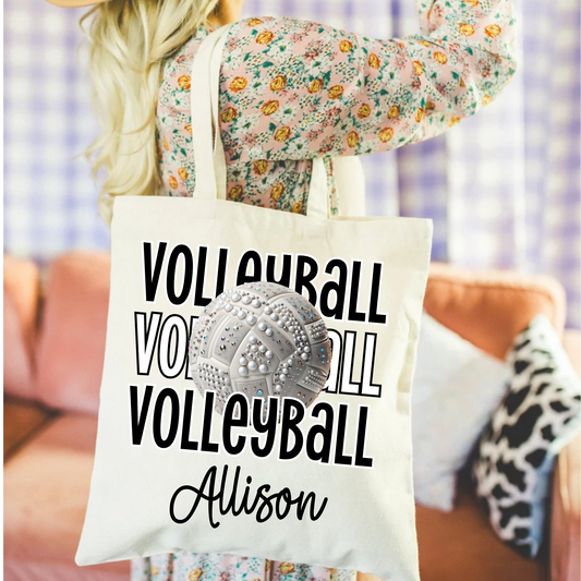 Personalized Volleyball Tote Bag