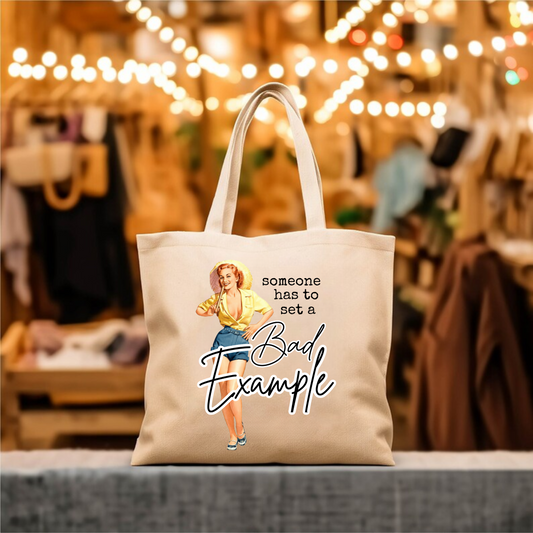 Bad Example | Funny Vintage Tote Bag