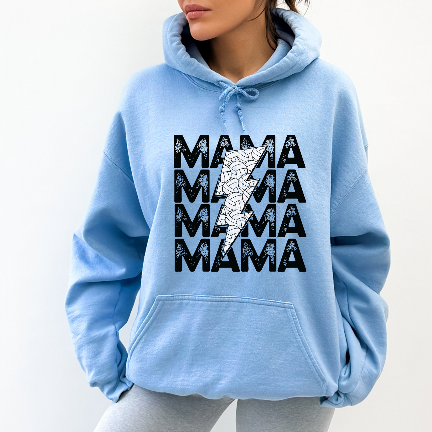 Cozy volleyball mom hoodie sweatshirt - Show your support in comfort with this essential hoodie perfect for volleyball games. Stay cozy and stylish as a proud volleyball mama.