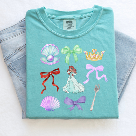 Coquette Mermaid Princess Bow Shirt