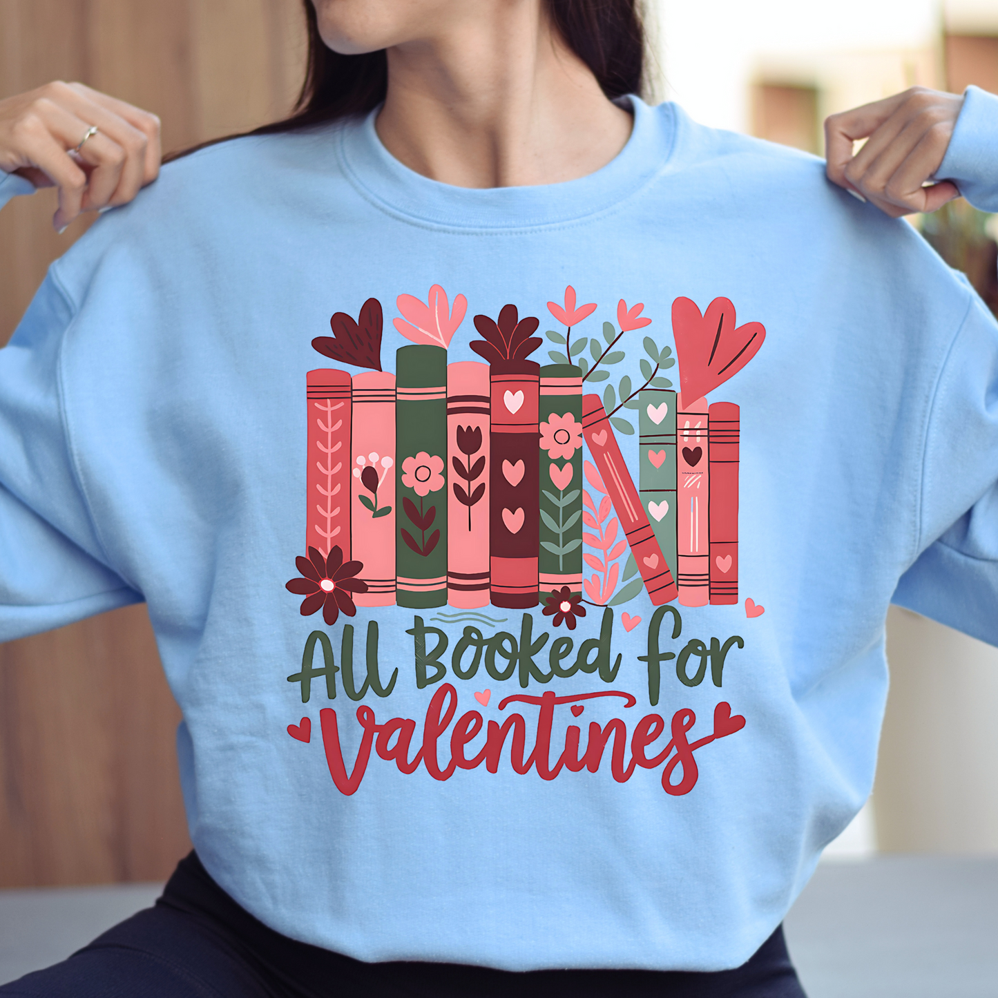 All Booked for Valentine's Day Crewneck Sweatshirt