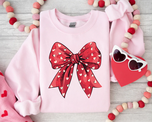 Valentine's Day Coquette Bow Sweatshirt