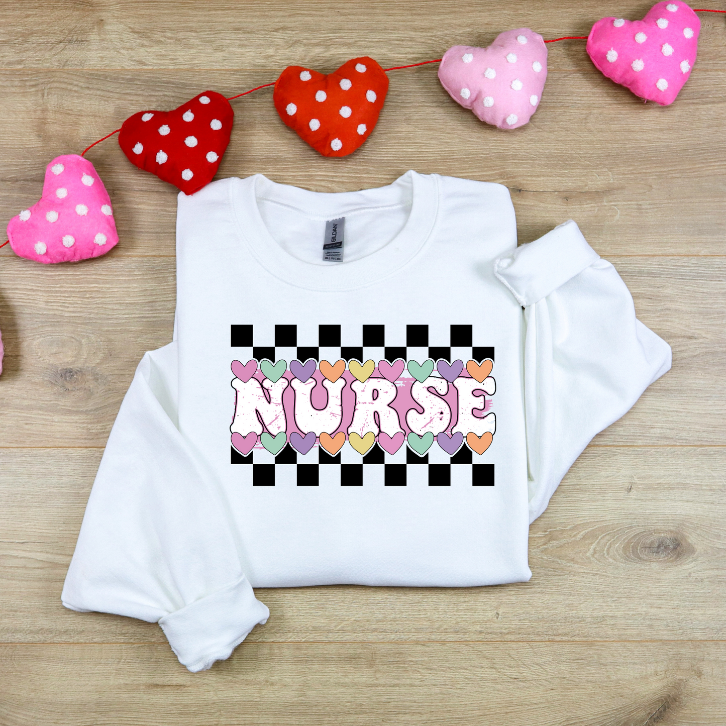 Valentine's Day Nurse Candy Hearts Sweatshirt