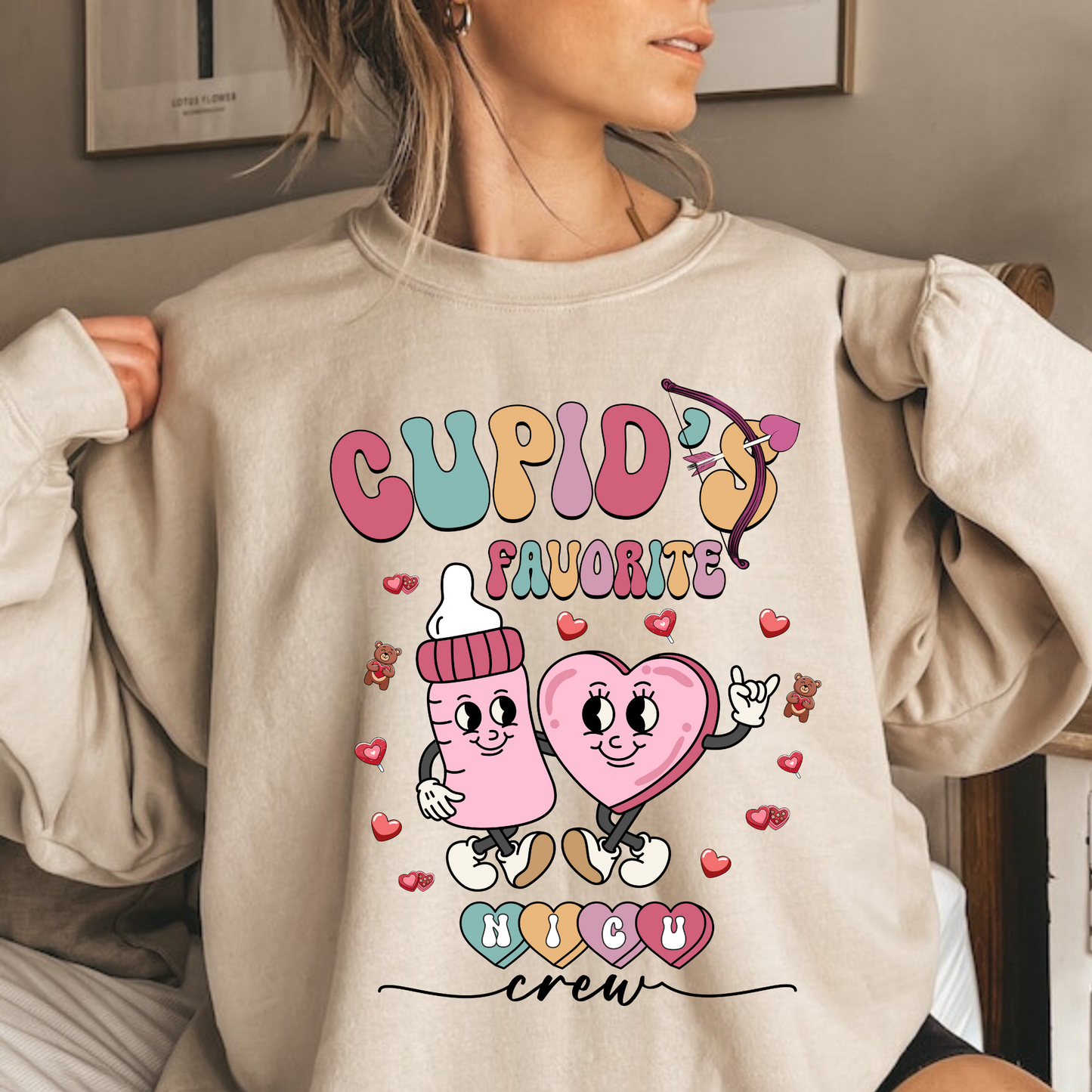 Cupid's Favorite NICU Crew Sweatshirt