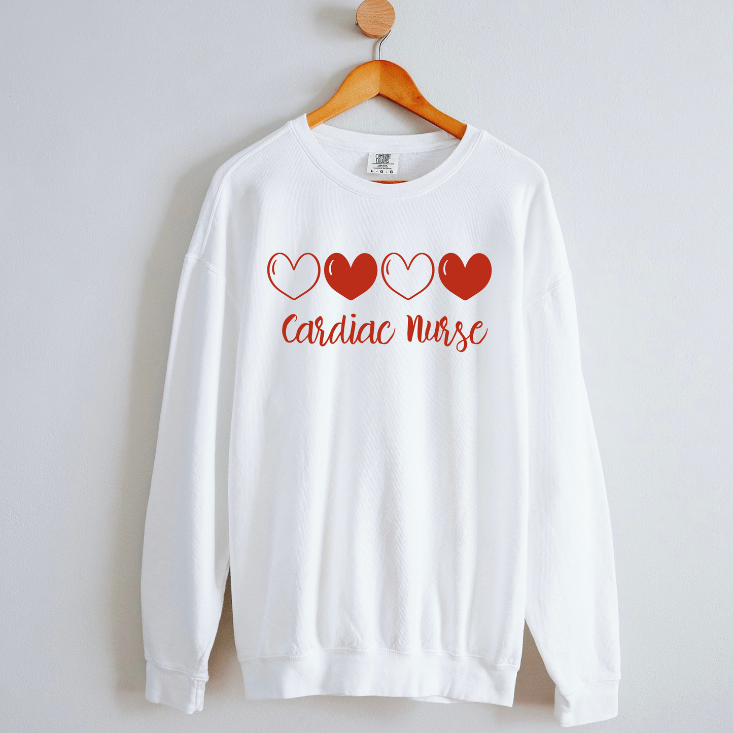 Custom Valentine's Day Heart Nurse Sweatshirt