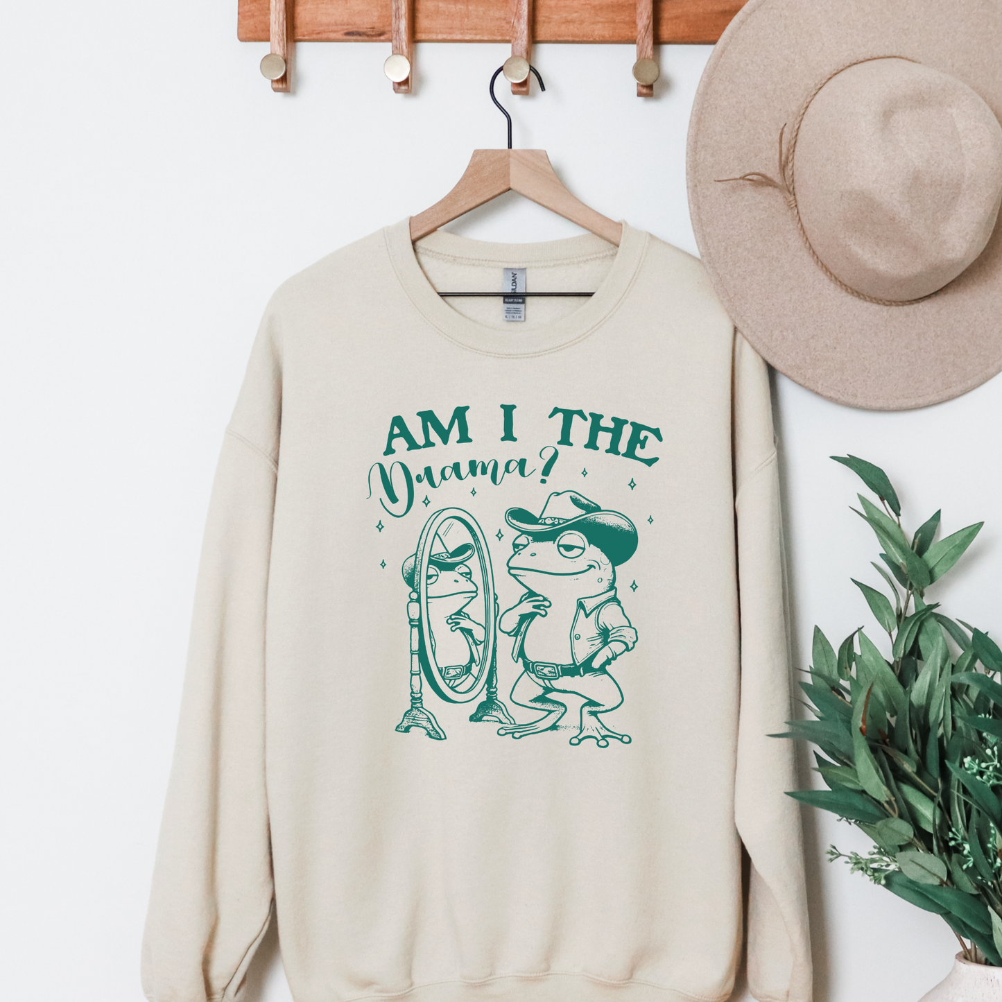 Am I The Drama? | Funny Frog Sweatshirt