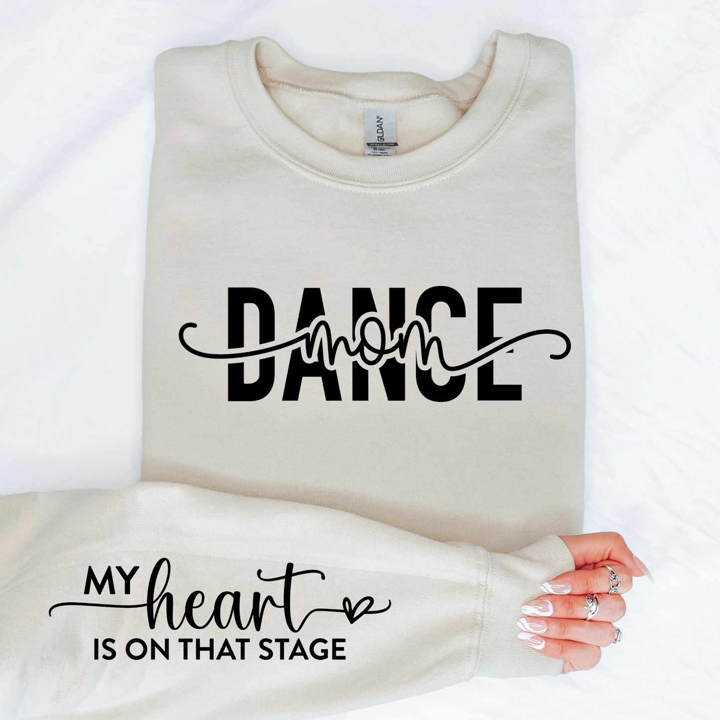 Dance Mom Crewneck Sweatshirt with Sleeve Design