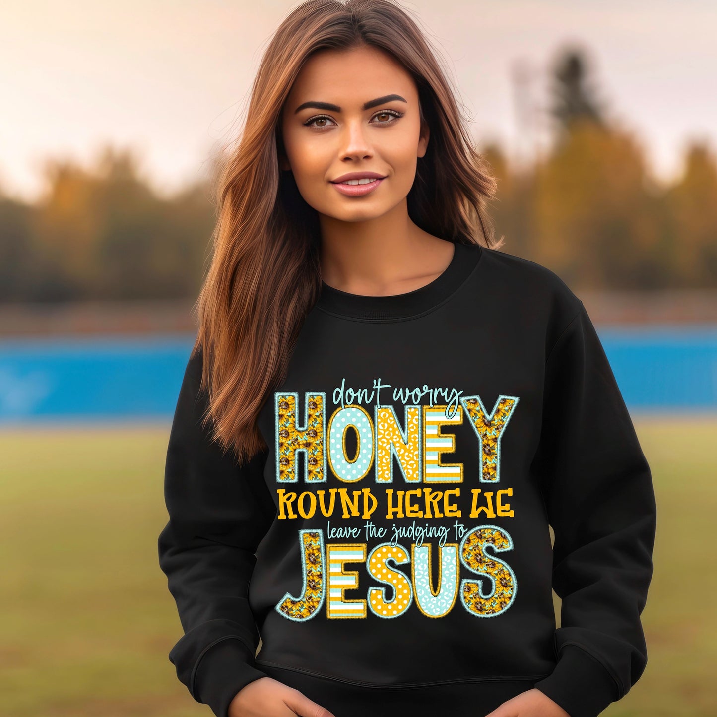 Leave The Judging To Jesus | Christian Crewneck Sweatshirt for Women