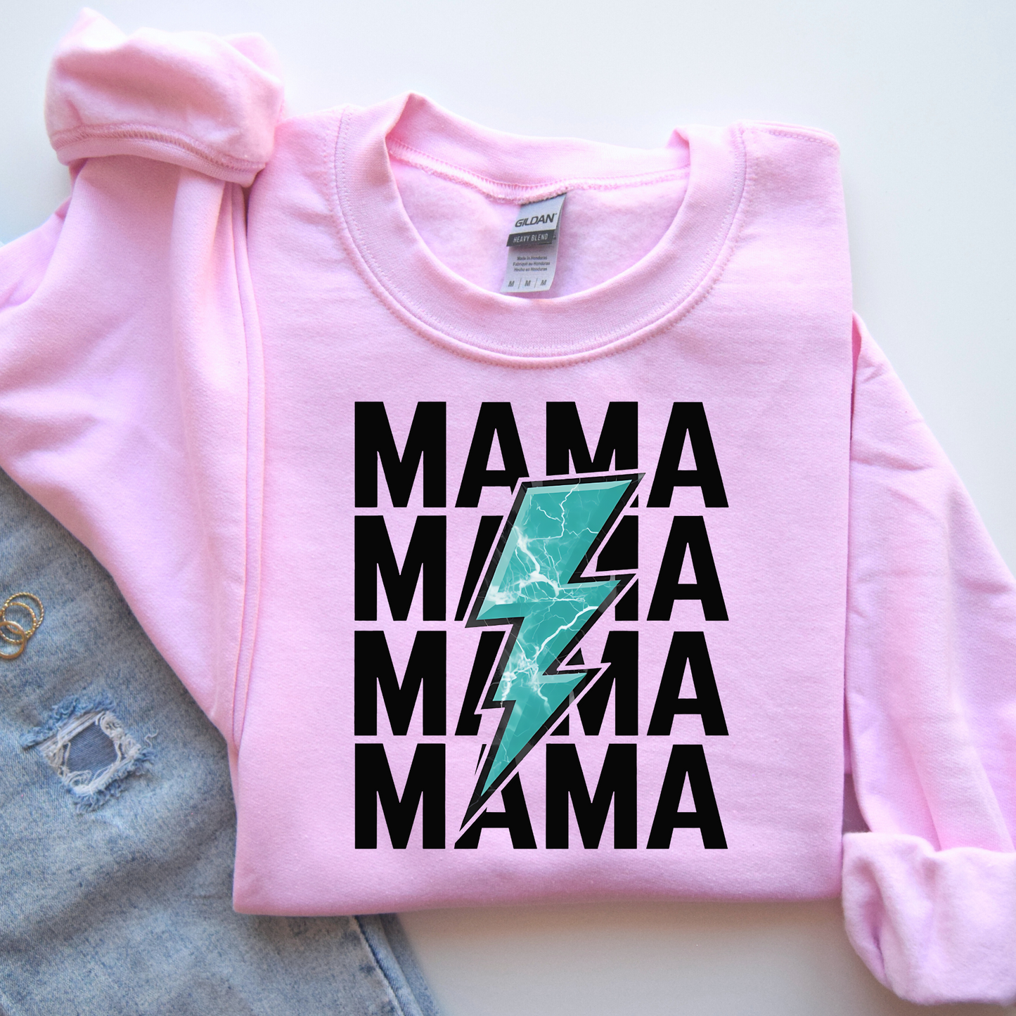 Western Mama Lightening Bolt Crewneck Sweatshirt