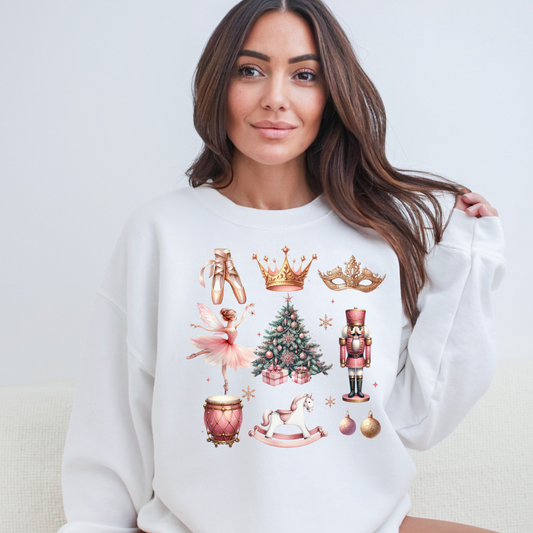 Christmas Nutcracker Coquette Crewneck Sweatshirt