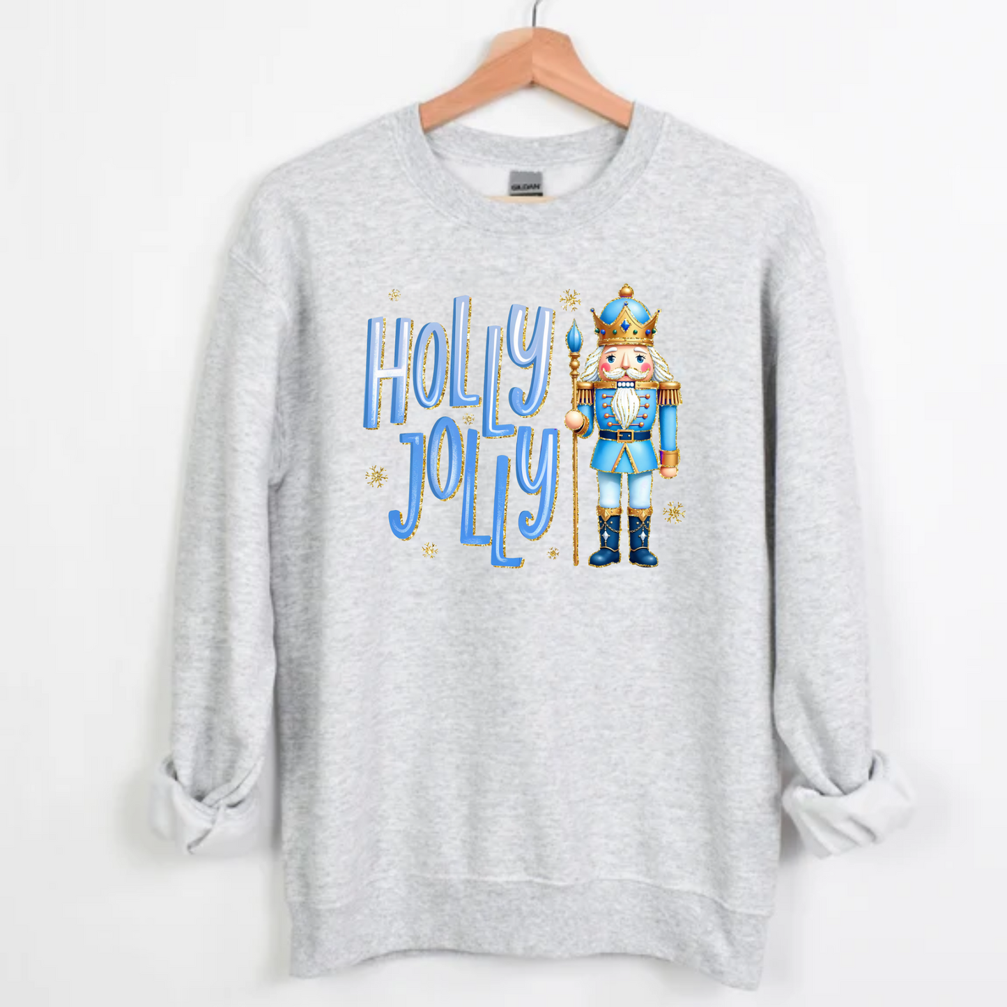 Christmas Blue Nutcracker Crewneck Sweatshirt