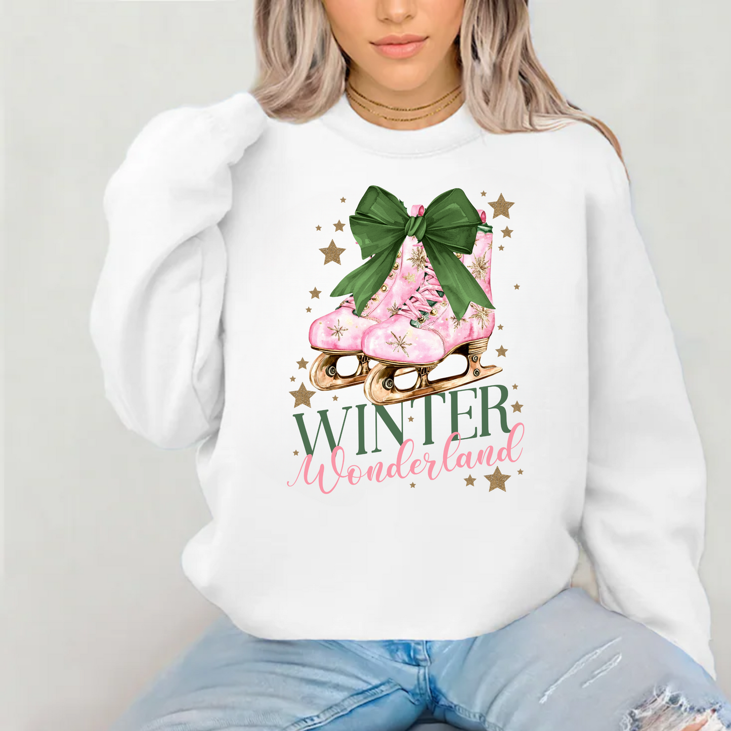 Winter Wonderland Coquette Christmas Crewneck Sweatshirt