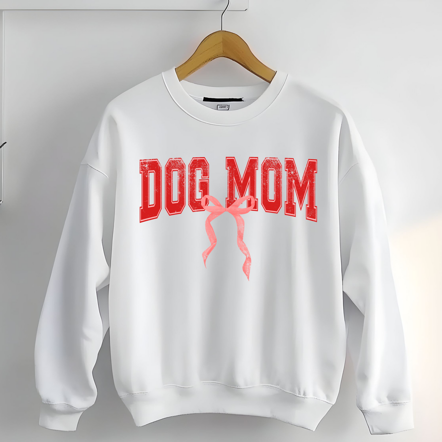 Dog Mom Valentine Bow | Valentine's Day Sweatshirt