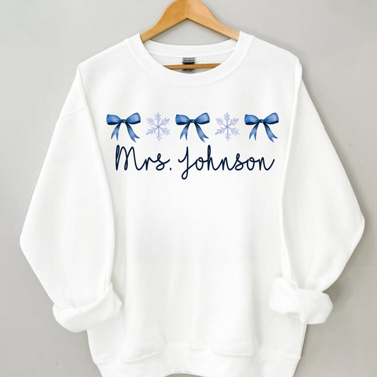 Personalized & Custom Teacher Christmas Winter Sweatshirt