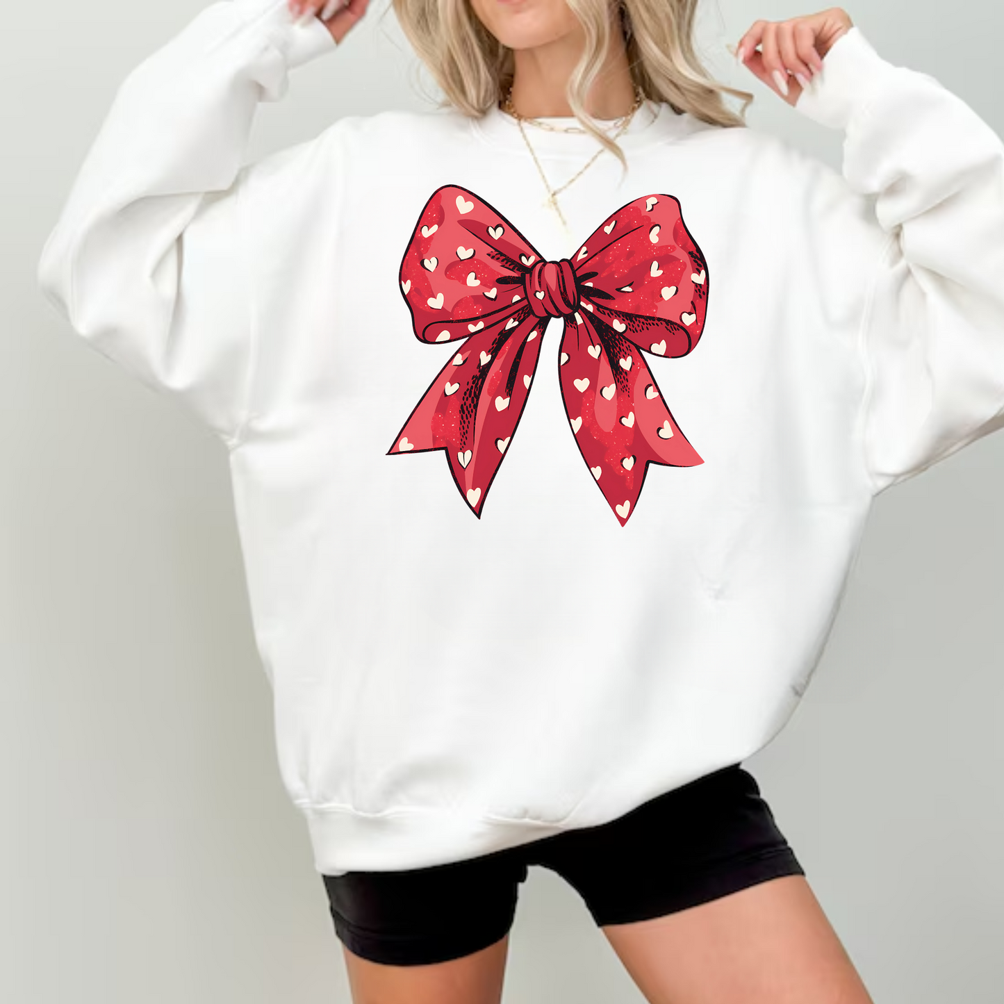 Valentine's Day Coquette Bow Sweatshirt