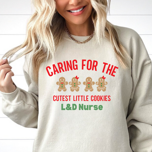 Christmas Labor and Delivery Nurse Gingerbread Sweatshirt