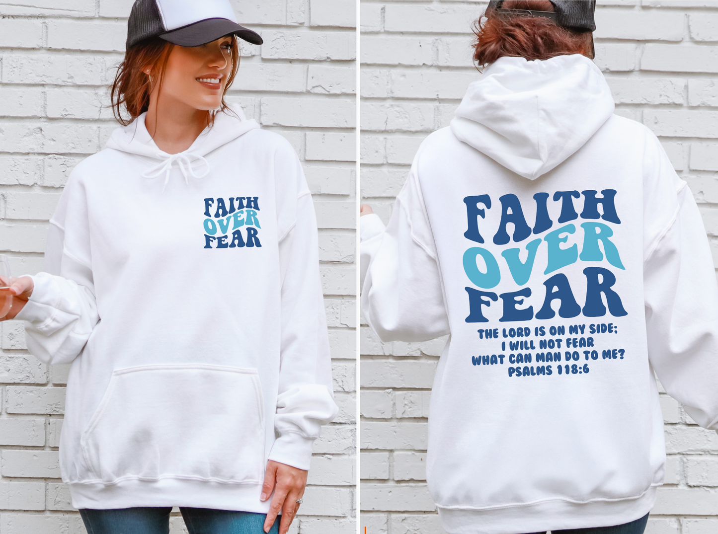 Faith Over Fear | Retro Christian Hoodie