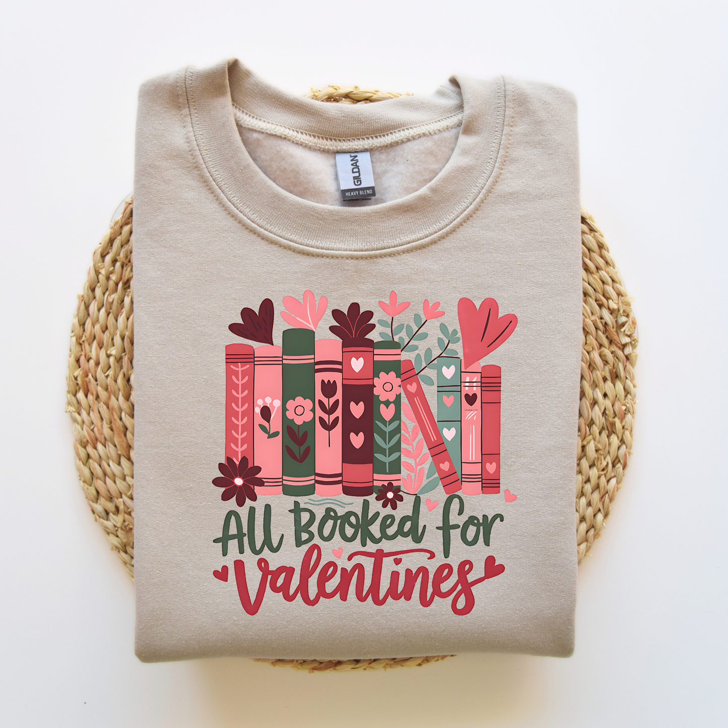 All Booked for Valentine's Day Crewneck Sweatshirt