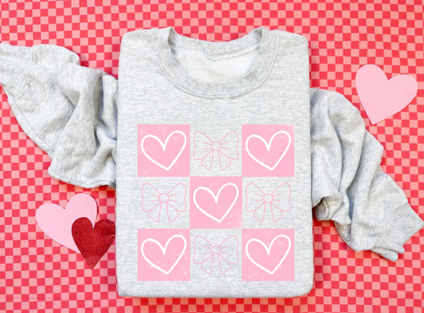 Retro Coquette Valentine's Day Crewneck Sweatshirt