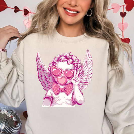 Retro Cupid | Valentine's Day Crewneck Sweatshirt