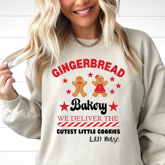 Christmas Gingerbread Labor and Delivery Nurse Sweatshirt