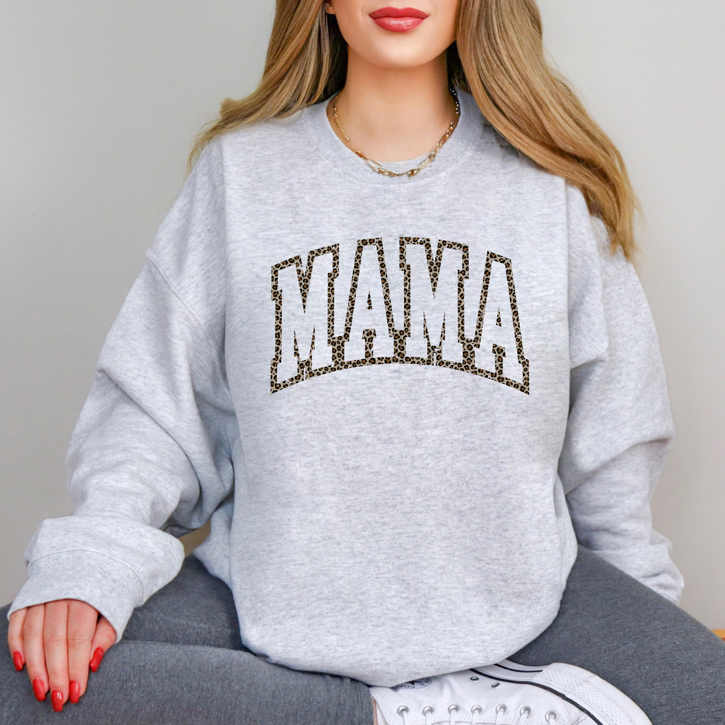 Leopard Mama Crewneck Sweatshirt