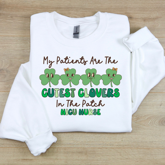 NICU nurse St. Patrick's Day crewneck sweatshirt