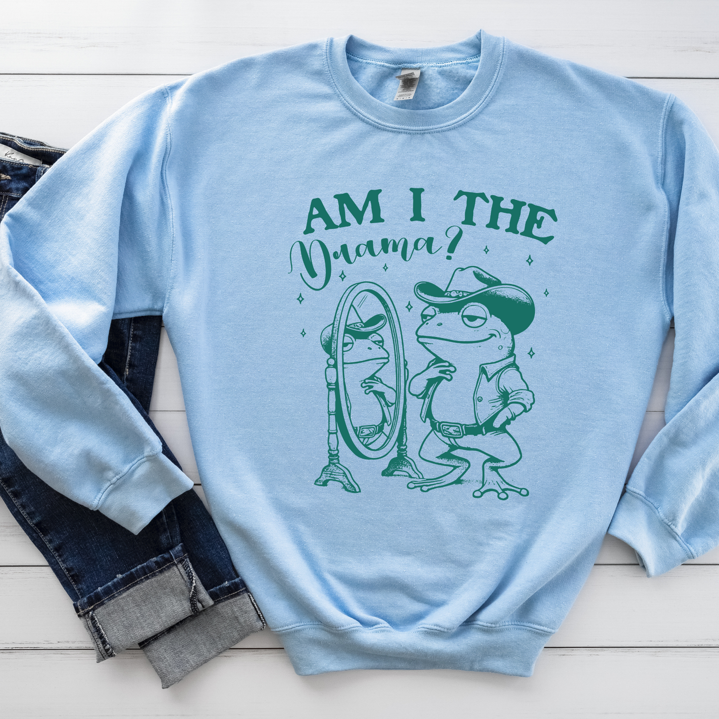 Am I The Drama? | Funny Frog Sweatshirt