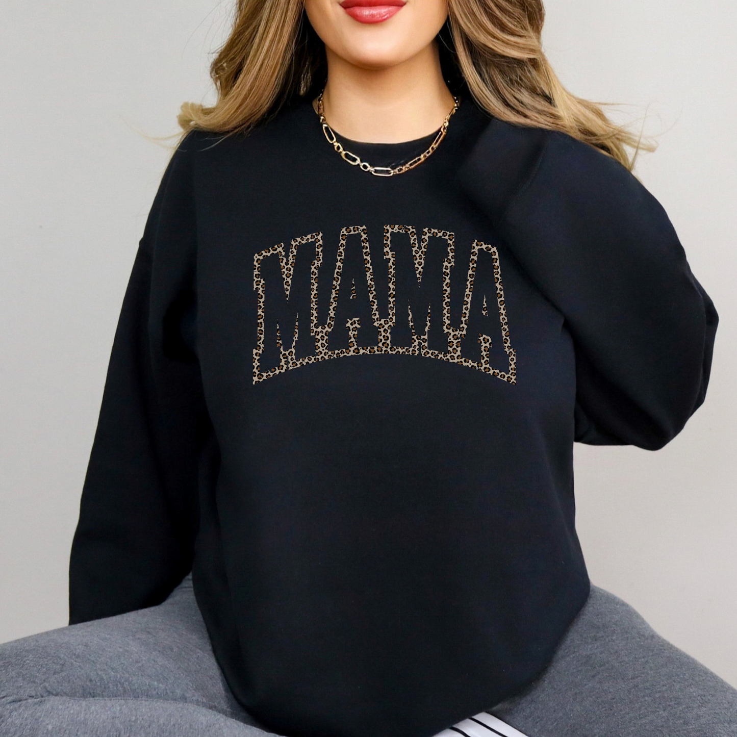 Leopard Mama Crewneck Sweatshirt