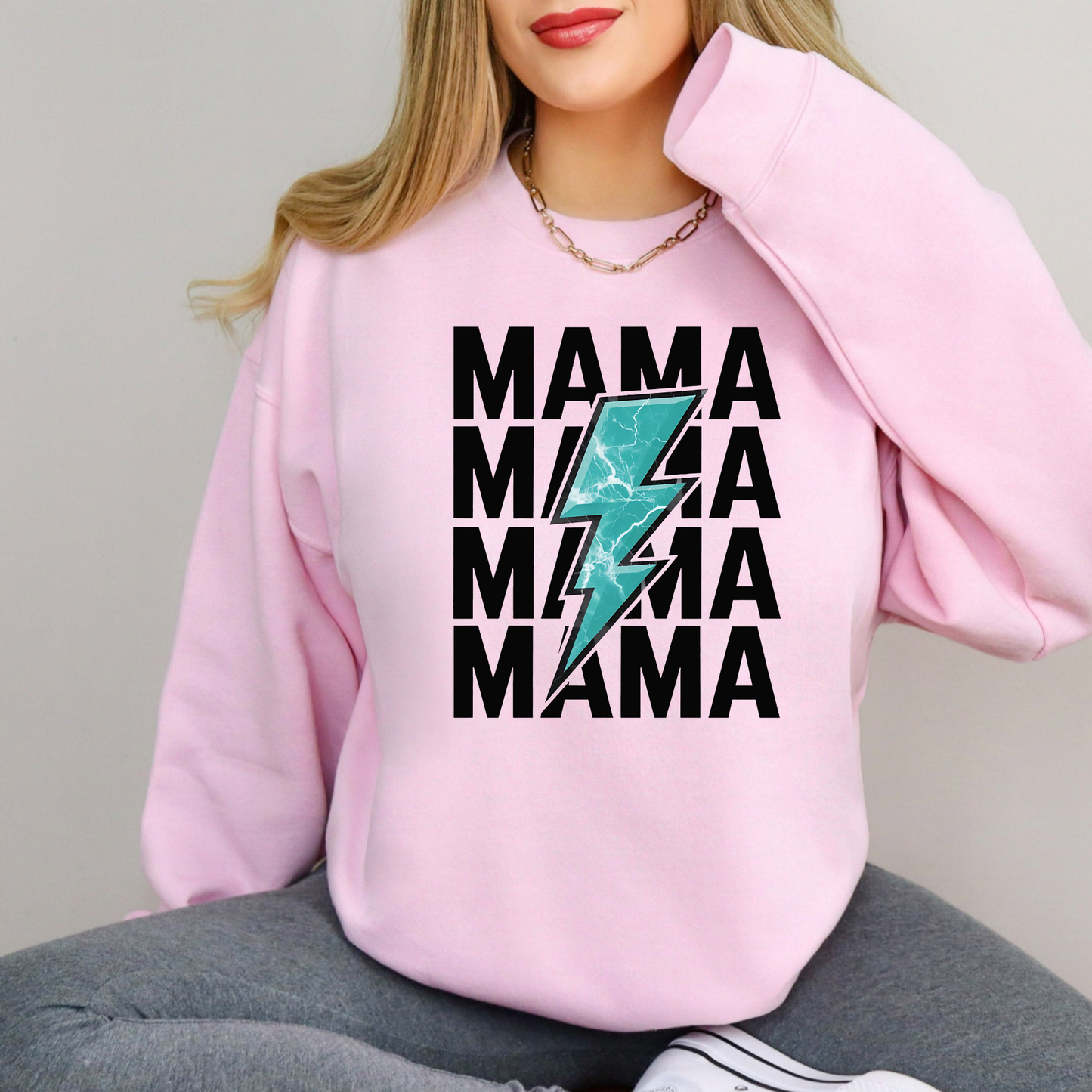 Western Mama Lightening Bolt Crewneck Sweatshirt