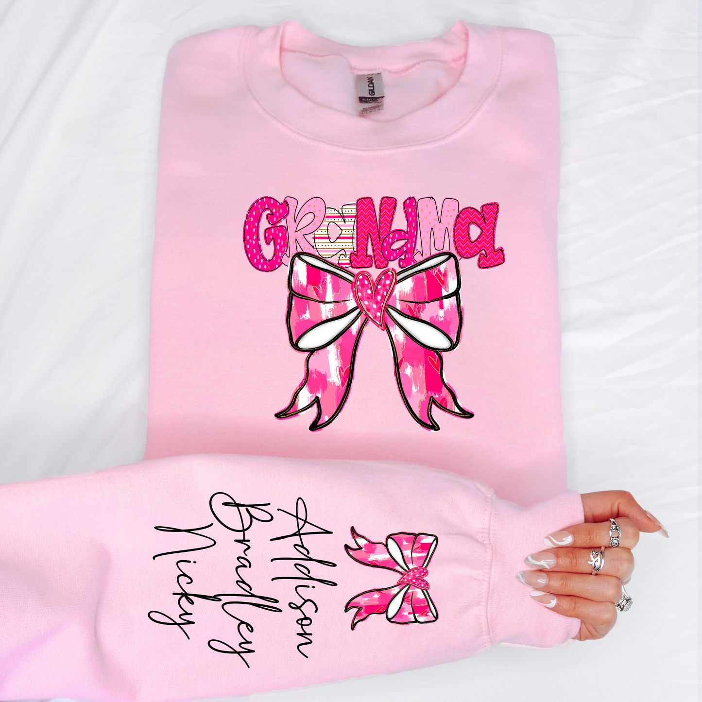 Personalized Valentine's Day Grandma Crewneck Sweatshirt