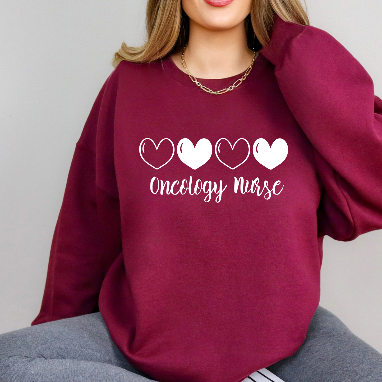 Custom Valentine's Day Heart Nurse Sweatshirt