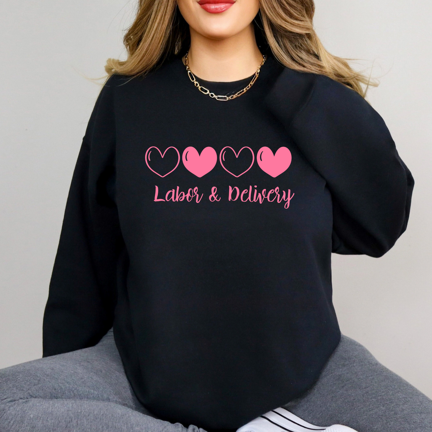 Custom Valentine's Day Heart Nurse Sweatshirt