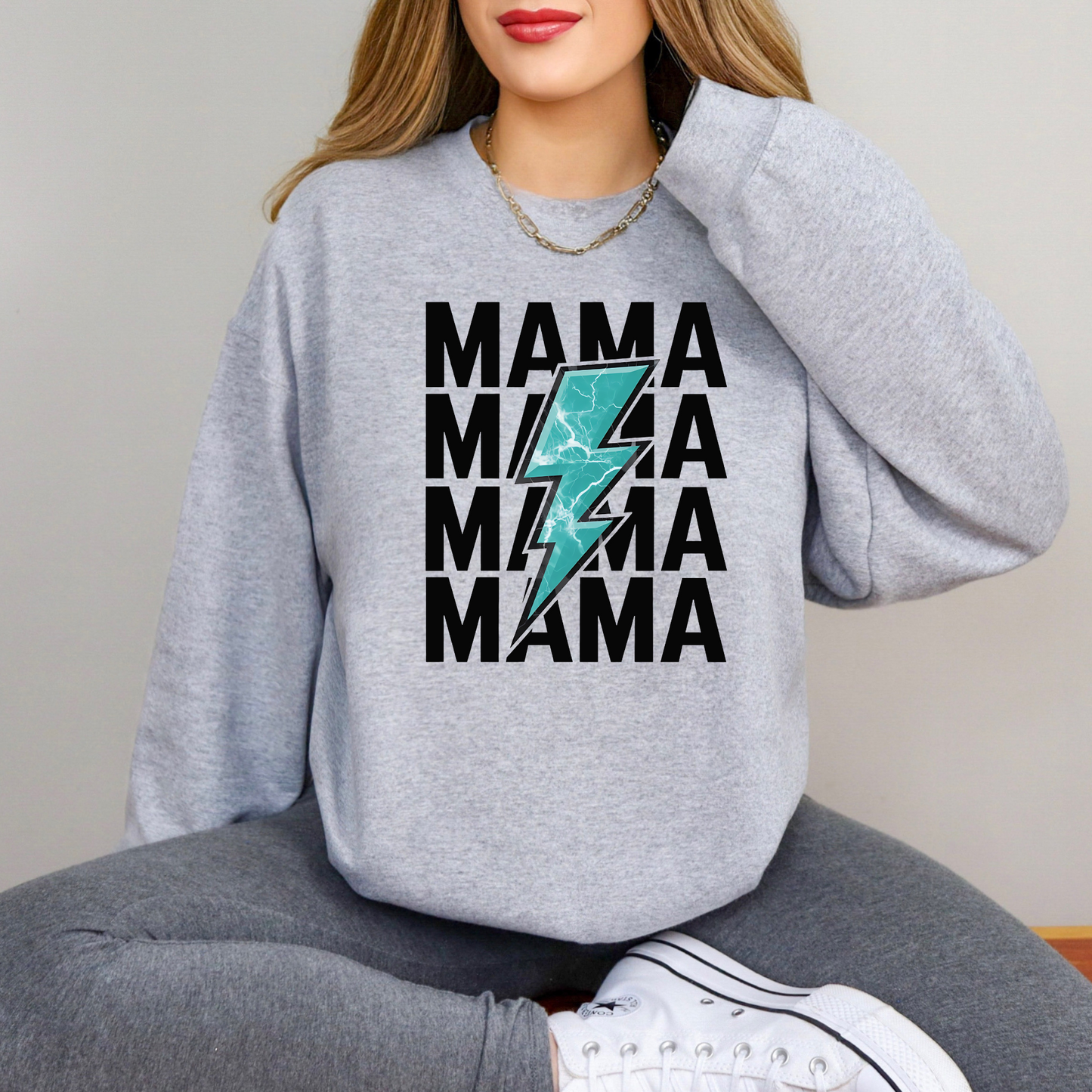 Western Mama Lightening Bolt Crewneck Sweatshirt