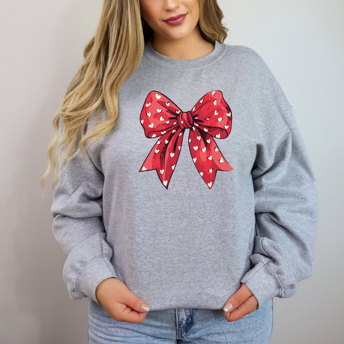 Valentine's Day Coquette Bow Sweatshirt