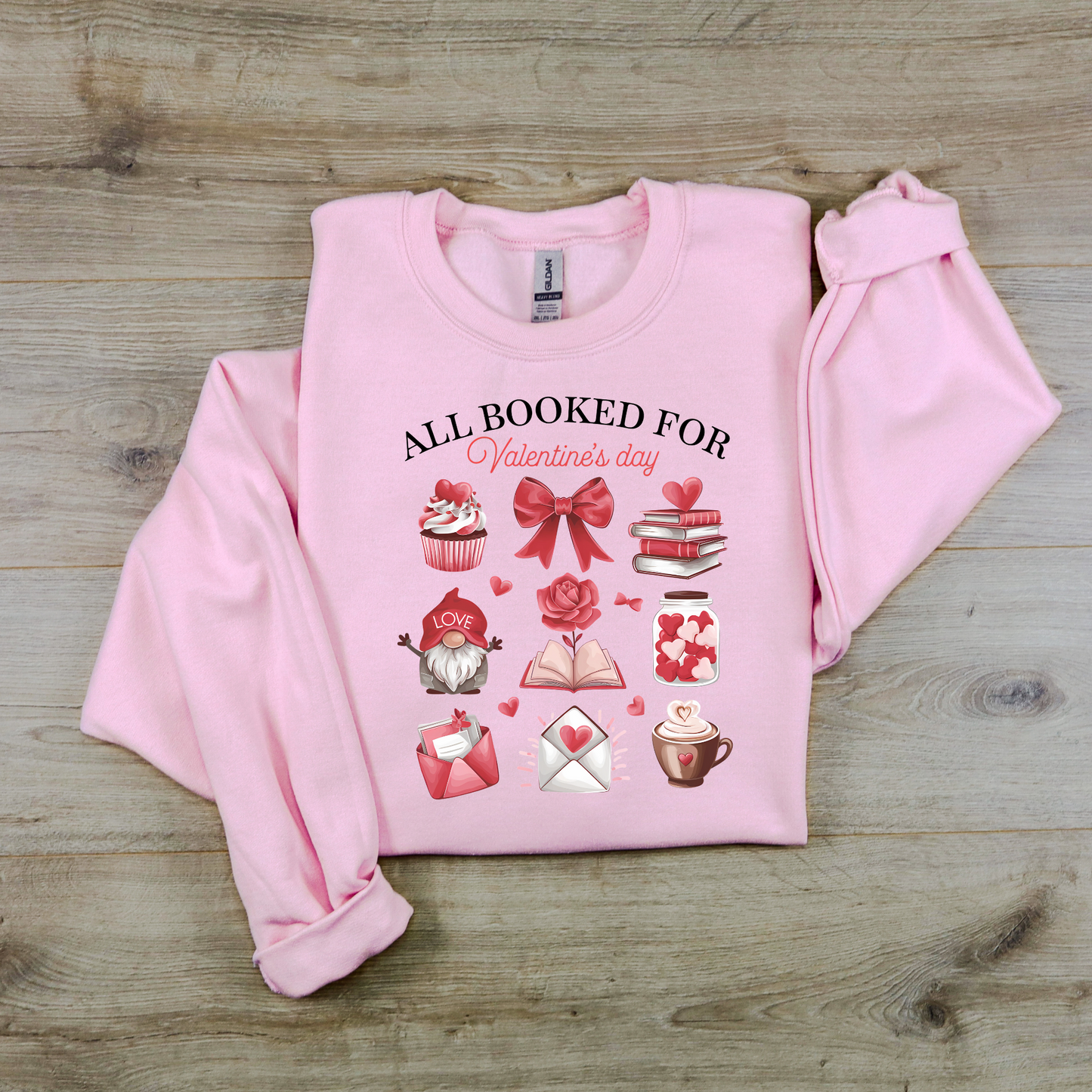 All Booked for Valentine's Day Crewneck Sweatshirt