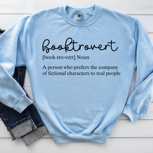 Booktrovert Sweatshirt | Book Lover Crewneck Sweatshirt