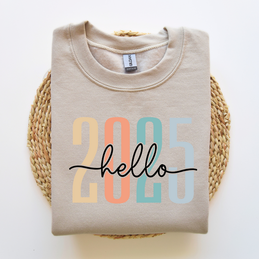 Hello 2025 | New Year's Crewneck Sweatshirt