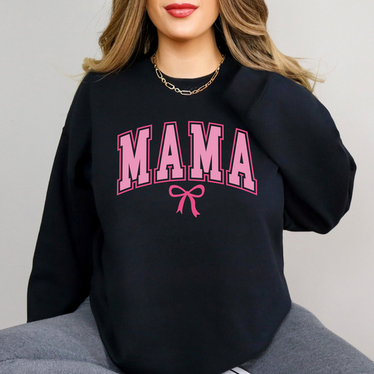 Pink Bow Mama Crewneck Sweatshirt