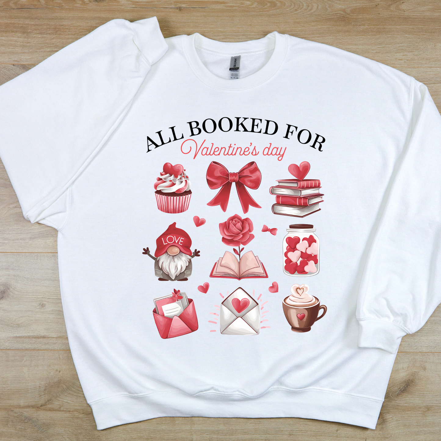 All Booked for Valentine's Day Crewneck Sweatshirt