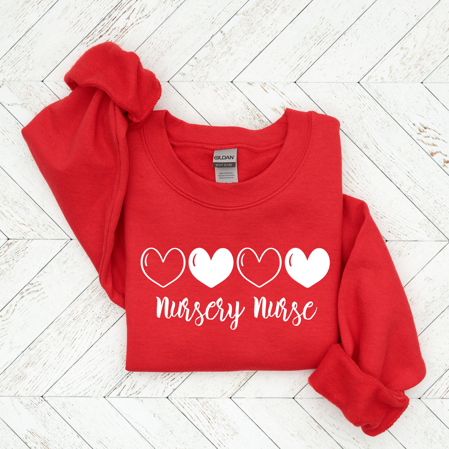 Custom Valentine's Day Heart Nurse Sweatshirt